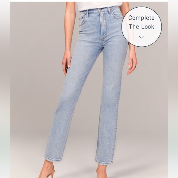 Abercrombie Ankle Straight Ultra High Rise Jeans - Picture 2 of 8